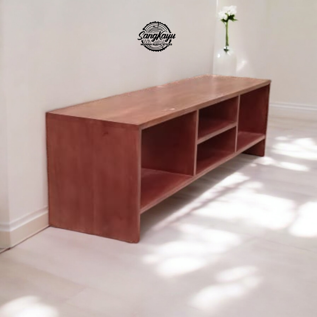 SangKayu Rak TV Minimalis Modern Meja TV Kayu Asli Bufet TV Table Stand / Meja TV Minimalis Modern /