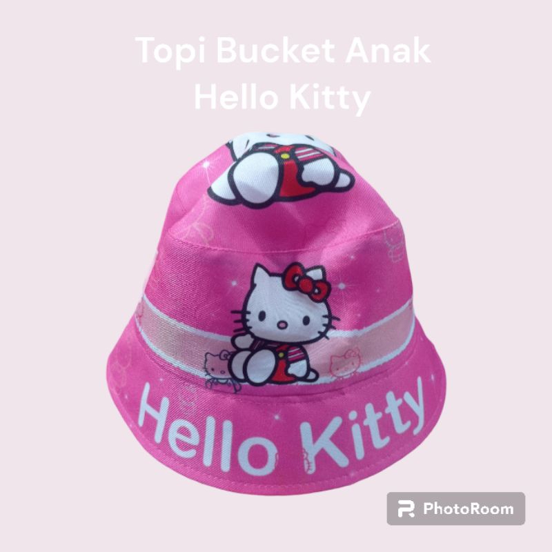 Topi Bucket Anak Hello Kitty