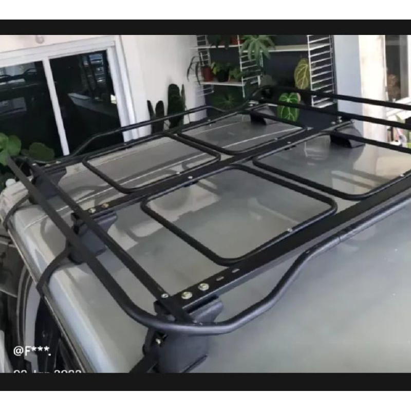 include kaki crosbar rack Jack kaki 6 mobil calya Sigra roof RAck rak mobil besar