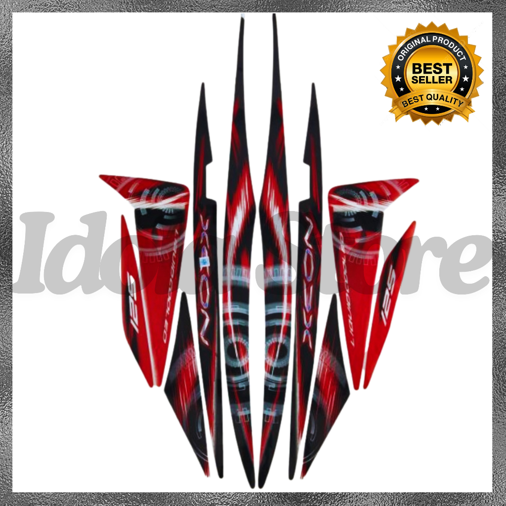 Stiker Striping Yamaha Xeon 125 2012 Merah List Body Motor Yamaha Xeon 125 2012 Terbaik