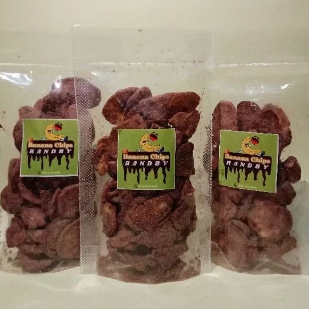 

3pcs 10k!! kripik pisang coklat RANDBY/ Banana chips Choco
