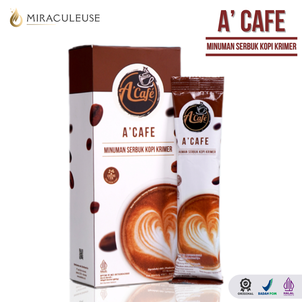 

A'CAFE Isi 5 sachet Original | Coffee Made With Love | Kopi Stamina Pria Dan Wanita