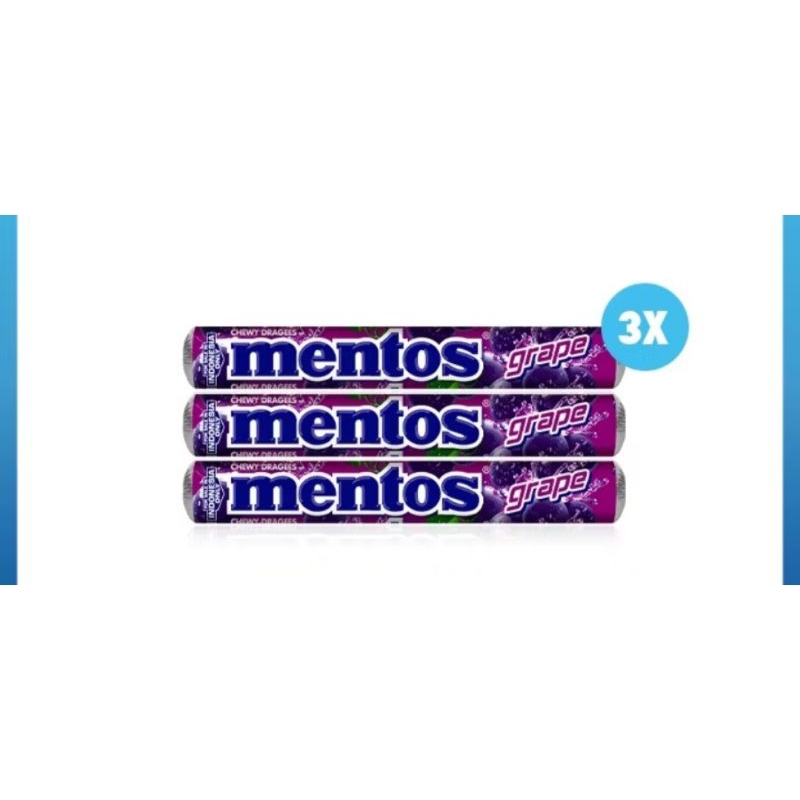 

permen Mentos roll rasa anggur(3roll)