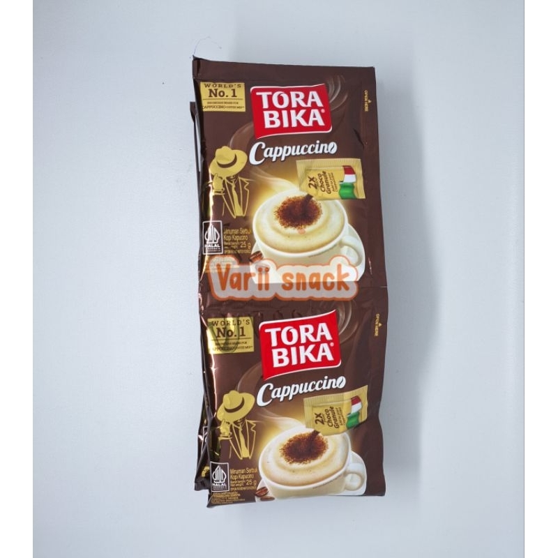 

Tora Bika Cappuccino Kopi Instan Dengan Choco Granule 1 Renceng 10 pcs