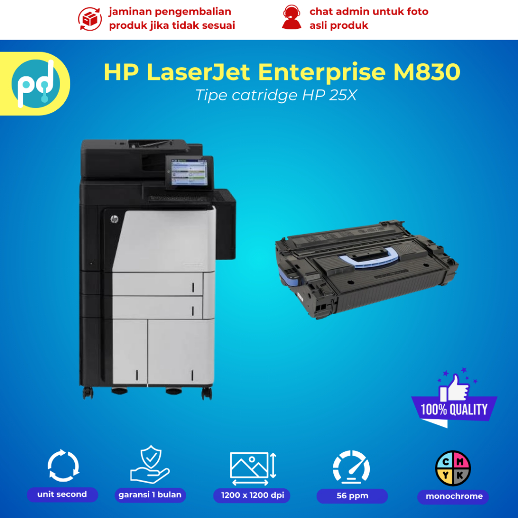 printer all in one LaserJet Enterprise M830 multifungsi printer A3 laser