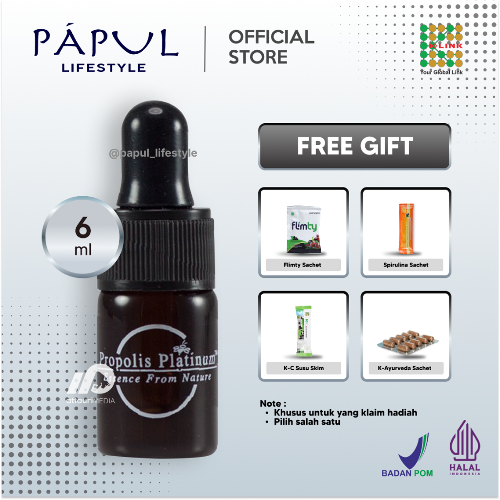 Propolis Platinum K-Link Single Bottle (6 ml) Essence From Nature Air Lebah Alami Propolis K-Link