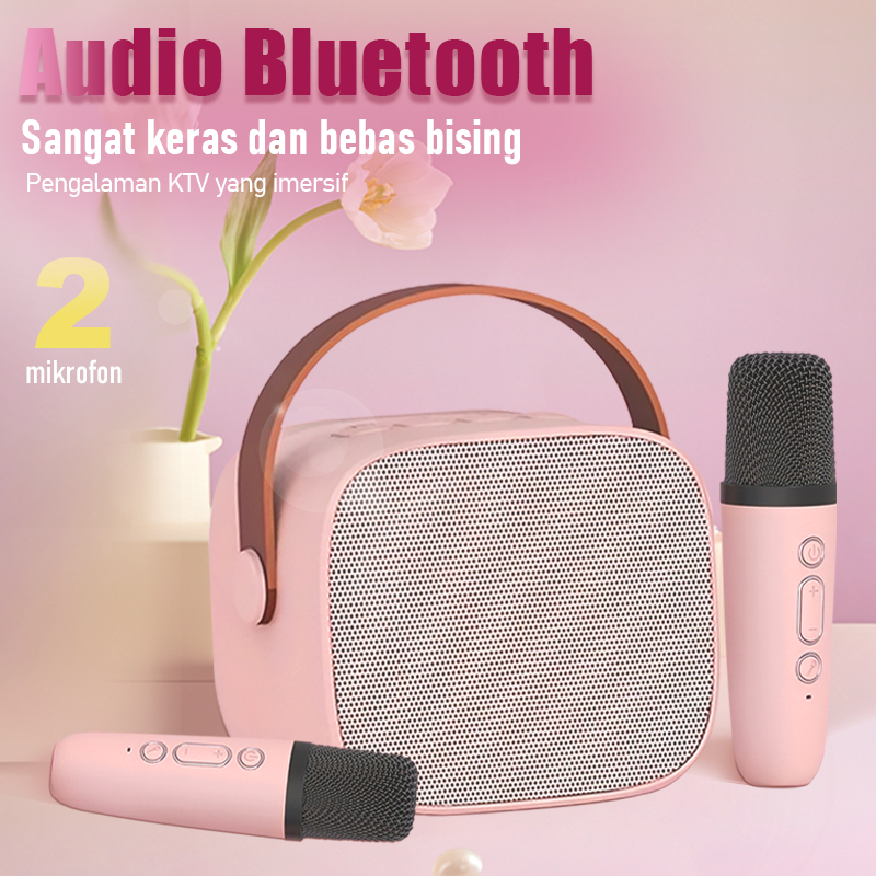 CODspeaker mini karoke Speaker Bluetooth Karaoke 2 Mic Set Salon Bluetooth bt Speaker karoke With