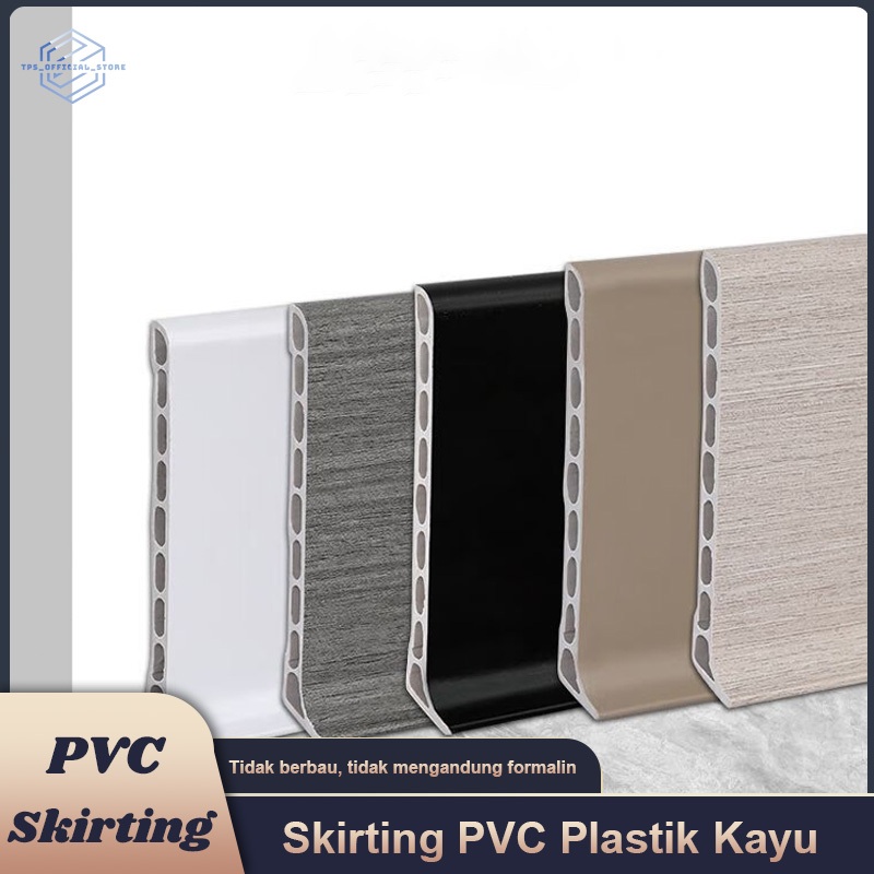 PRAKTIS LIST Lantai PVC / Plastik Plint Lantai Skirting Dinding Anti Rayap/List plint Lantai dinding