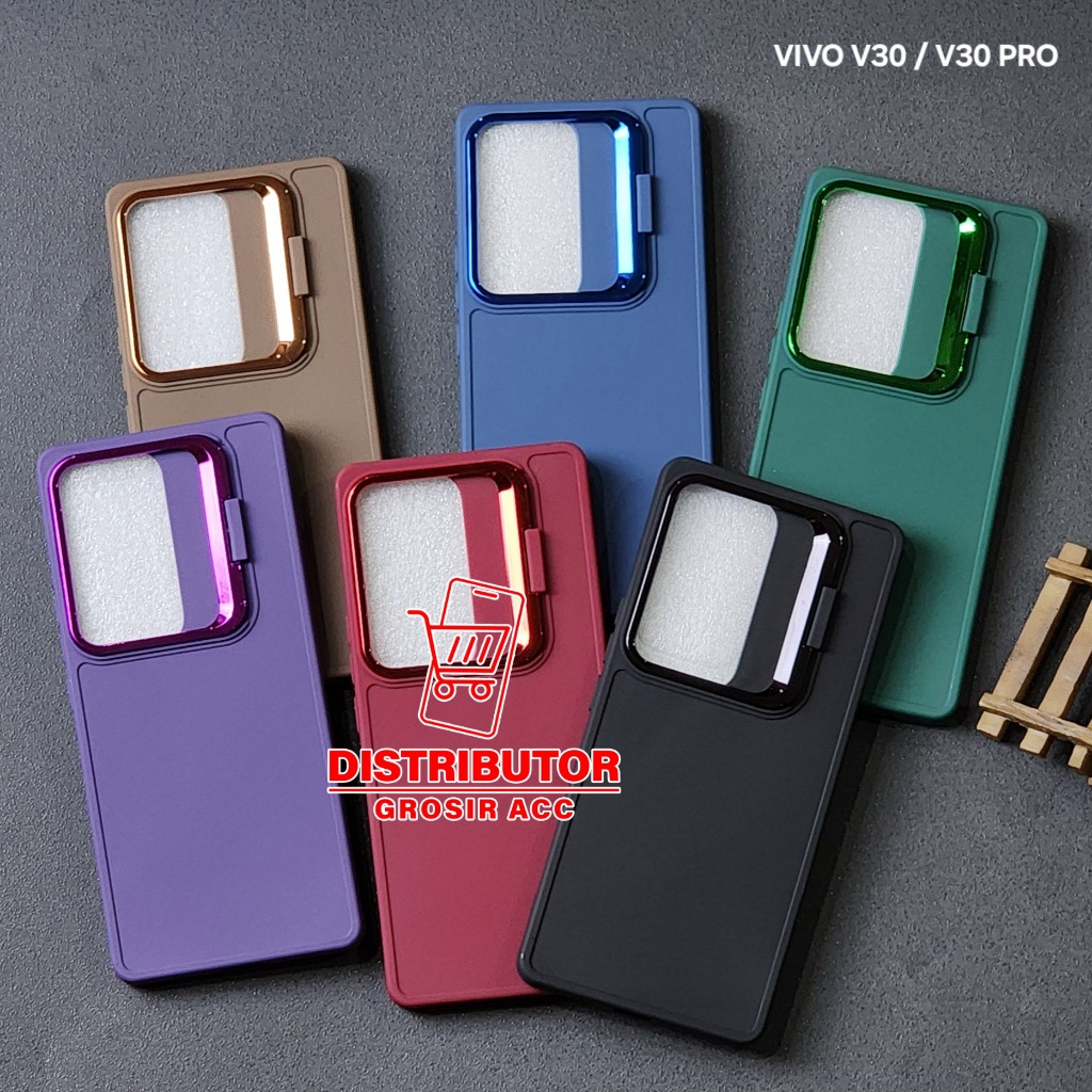 VIVO V30 VIVO V30 PRO CASE MACARON STAND CAMERA  CASE KICKSTAND CAMERA VIVO V30 VIVO V30 PRO
