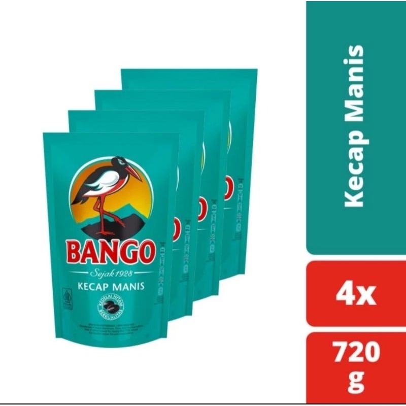 

4 x Bango Kecap Manis 520 ml / 720 gr