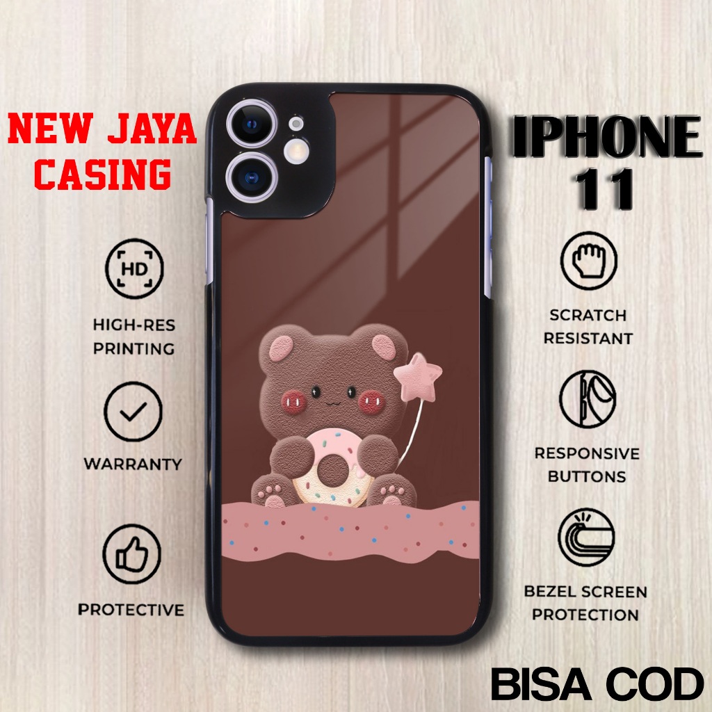 Case Iphone 11 Terbaru Bear Cute Casing Iphone 11 Termurah Hardcase Softcase Glossy Kesing Terlaris