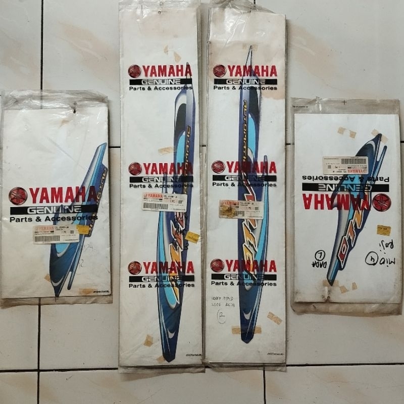 Strip striping lis grapik Fullset Mio sporty biru 4 bagian 2006 original