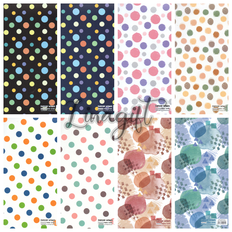 

( 5 Lembar ) MINI DOTS SANWA - KERTAS KADO POLKADOT - GIFT WRAP PAPER SANSAN WAWA SMALL ONDE NETRAL DEWASA