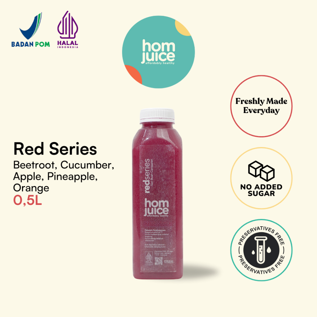 

Homjuice - Red Series 500 ml (Cold-Pressed Juice/Jus/Detox)