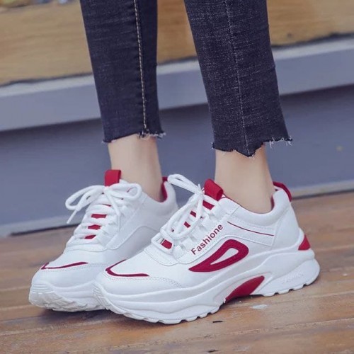 Sepatu Wanita Import Sneakers Putih Cewek Tinggi Terbaru Sneaker Jalan Modis Kekinian SP-150