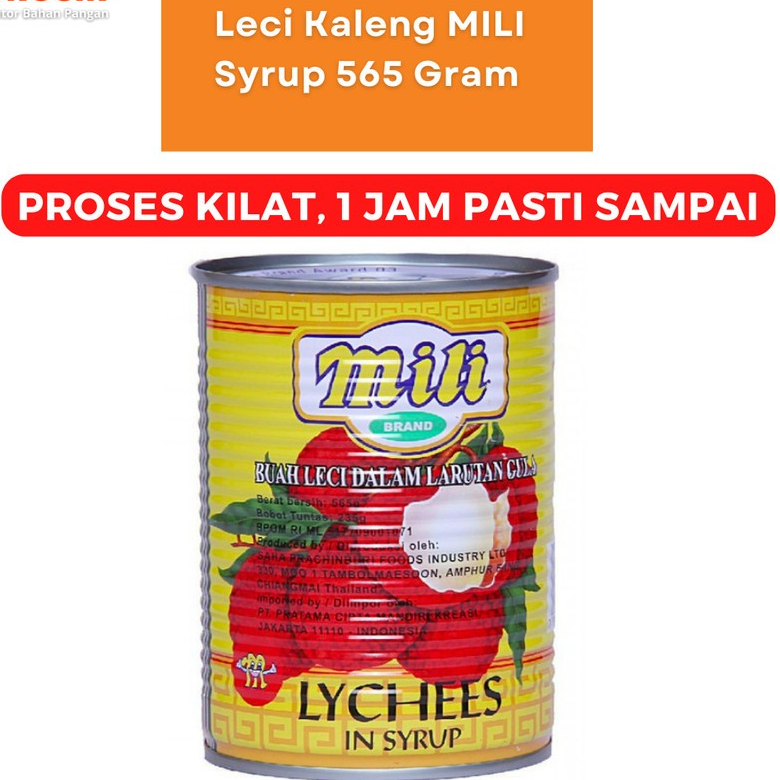

Mili Lychee Leci Kaleng Dus isi 12 kaleng 565 gram