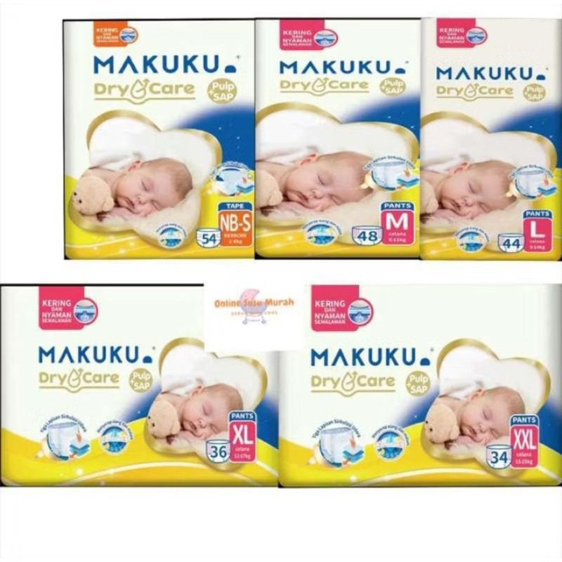 MAKUKU DRYCARE M ISI 48 pampers termurah