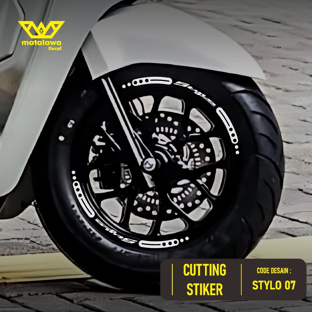 CUTTING STICKER VELG STYLO 160 RING 12 STIKER LIS LIST VARIASI BAN VELG MOTOR HONDA STYLO 07