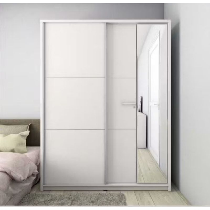 lemari baju/ pakaian besar 160 lemari baju jumbo tinggi 220 lemari baju putih kaca