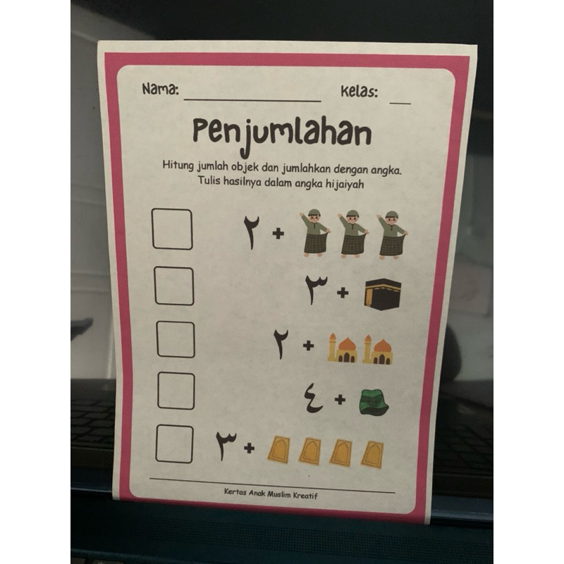 LATIHAN SOAL SD / TK / PAUD ANGKA DALAM BAHASA ARAB 83 LEMBAR