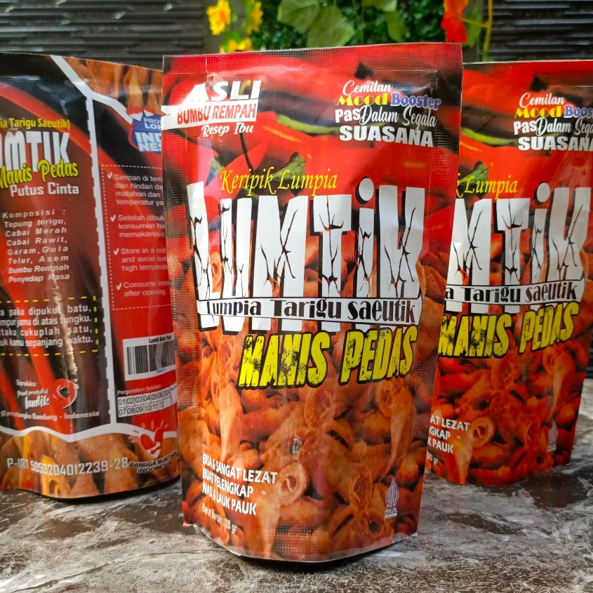 

Keripik Lumtik Manis Pedas 120 gr | Keripik Lumpia | Keripik Sumpia | Keripik manis Pedas Viral