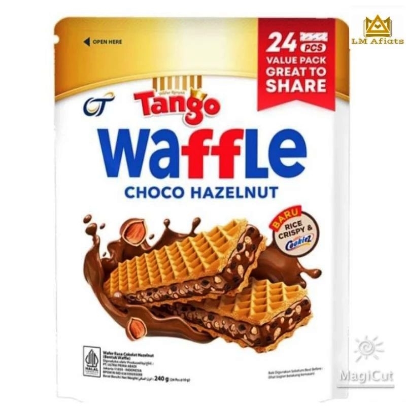 

Tango WAFFLE choco hazelnut ISI 24 pcs POUCH 240 gram kemasan BESAR