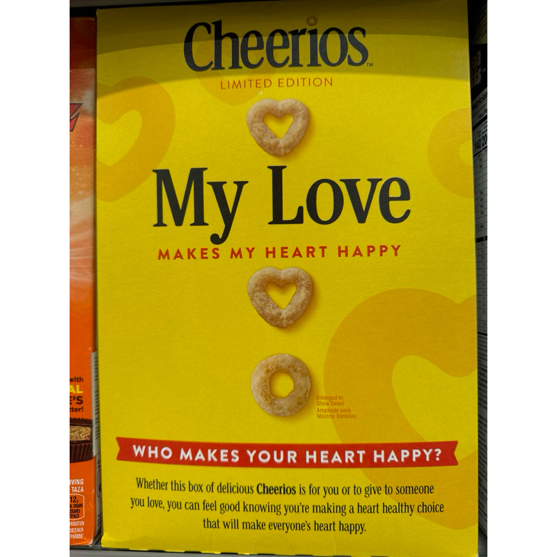

Cereal Cheerios Limited Edition Heart Shapes Mi Amor 252g