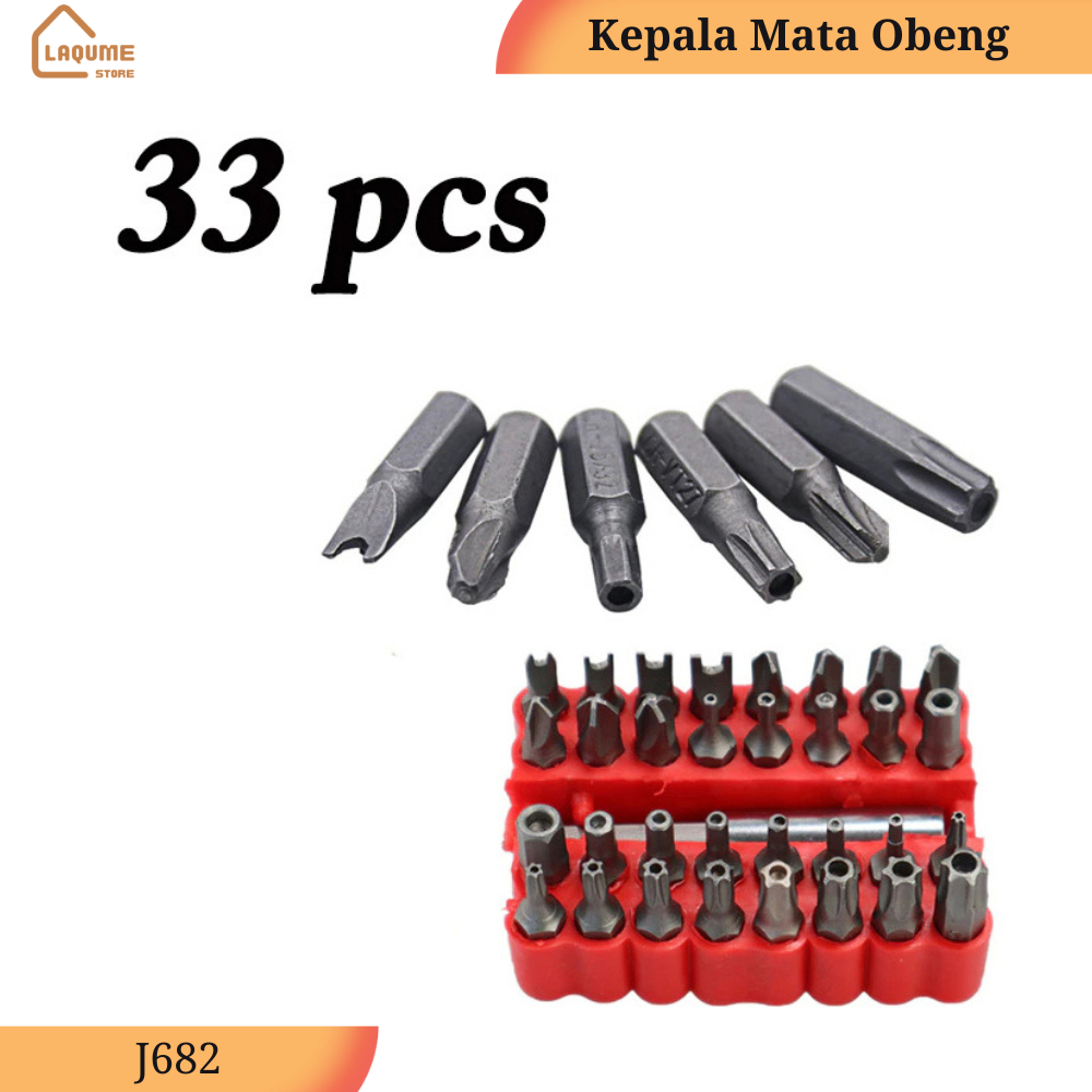 Set Kepala Mata Obeng Screwdriver Hollow Bit 33 PCS