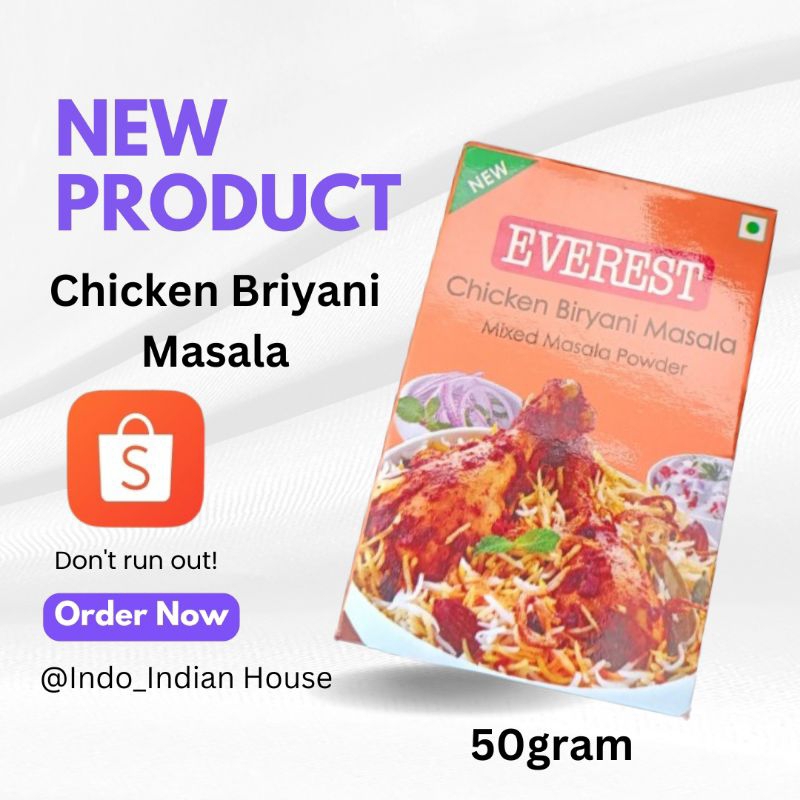 

Chicken Briyani Masala/Bumbu ayam dan nasi Briyani brand Everest 50 gram