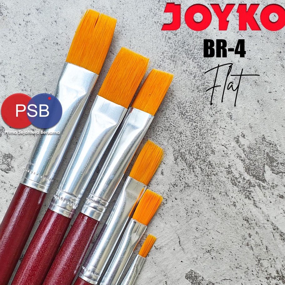 

MEGA Kuas BR4 Flat Brush Kuas Lukis Set 6