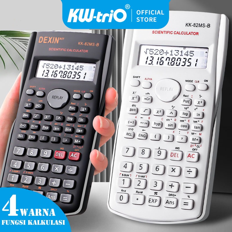 

Scientific Kalkulator 240 Fungsi Kalkulasi 5 Warna KK-82MS-D Cocok untuk belajar dan kantor