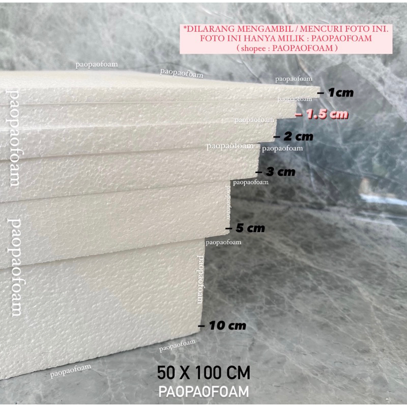 

Styrofoam Gabus Lembaran 50 x 100 cm tebal 1.5 cm (KHUSUS GOJEK/GRAB SBY)