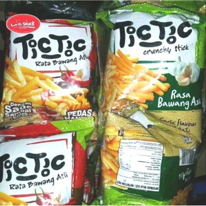 

Tic Tic Crunchy Stick Rasa Bawang Asli Snack All Varian (isi 10 Pcs)