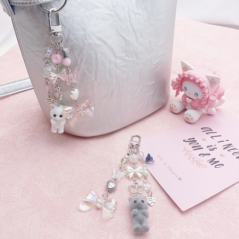 phone charm persian cat kucing gantungan hp coquette