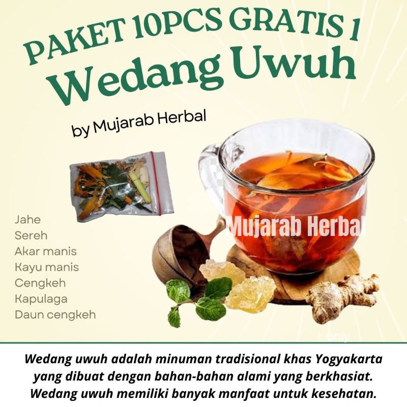 

Paket 10Pcs GRATIS 1 Wedang Uwuh Wedang Rempah Sekali seduh