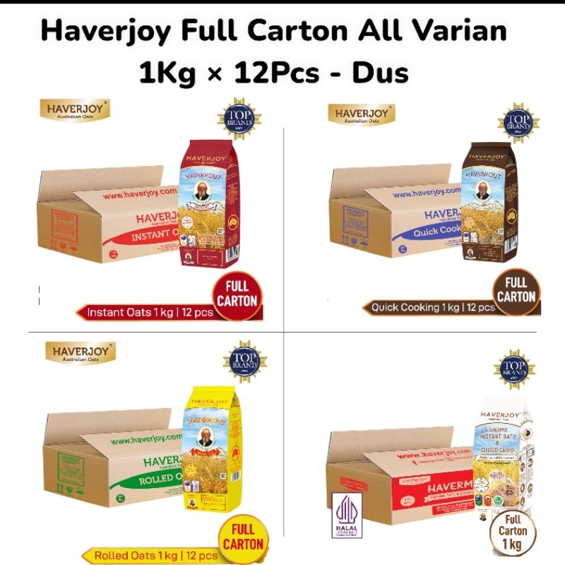 

Haverjoy Full Carton All Varian 1kg x 12 Pcs - Dus