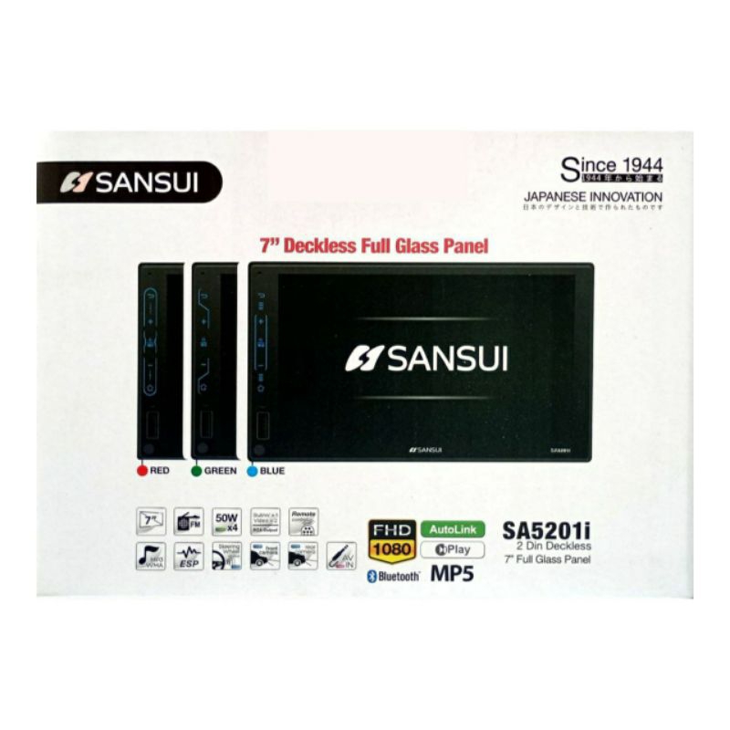 Head Unit Double Din Deckless Sansui Fullglass 5201i