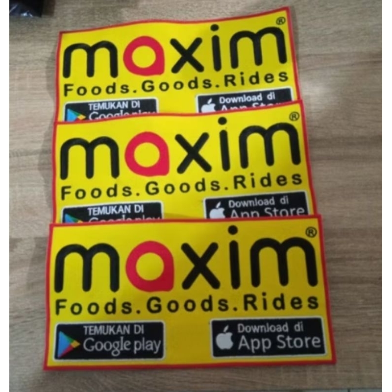 Emblem Maxim Belakang Besar Bordir komputer Logo Maxim