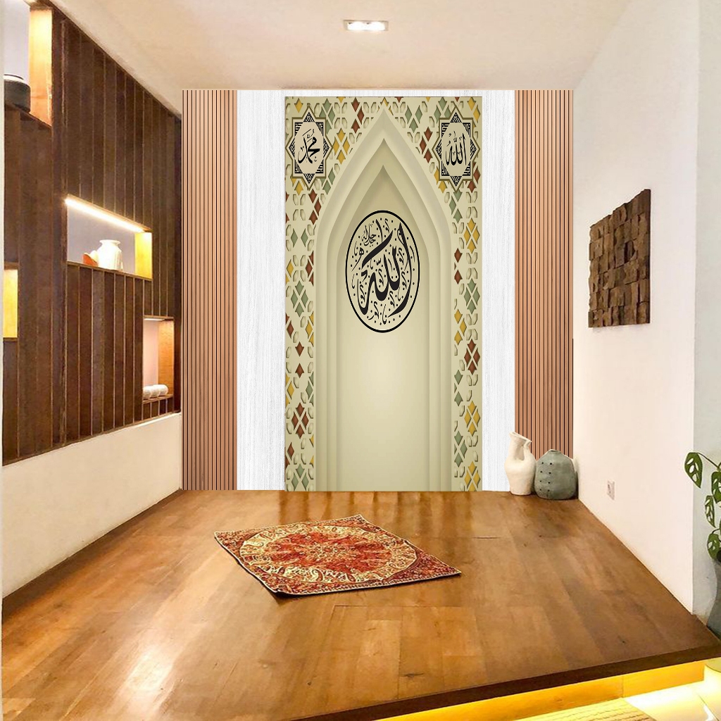 stiker mushola rumah stiker mushola rumah dekorasi dinding stiker mihrabWallpaper Dinding Ruang Mush