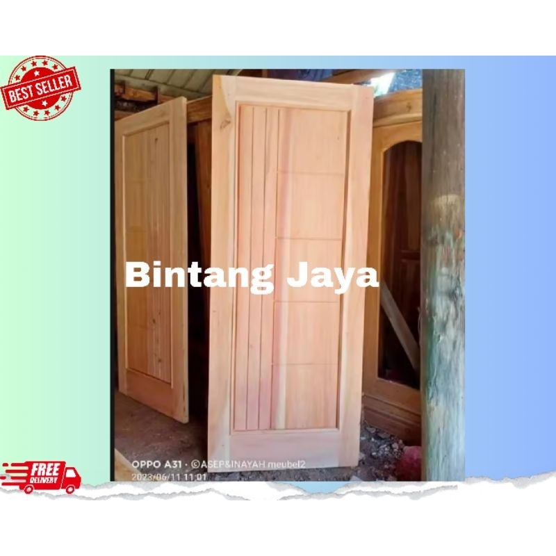 Daun Pintu Utama Rumah Minimalis Pintu Kamar Kayu Mahoni Murah