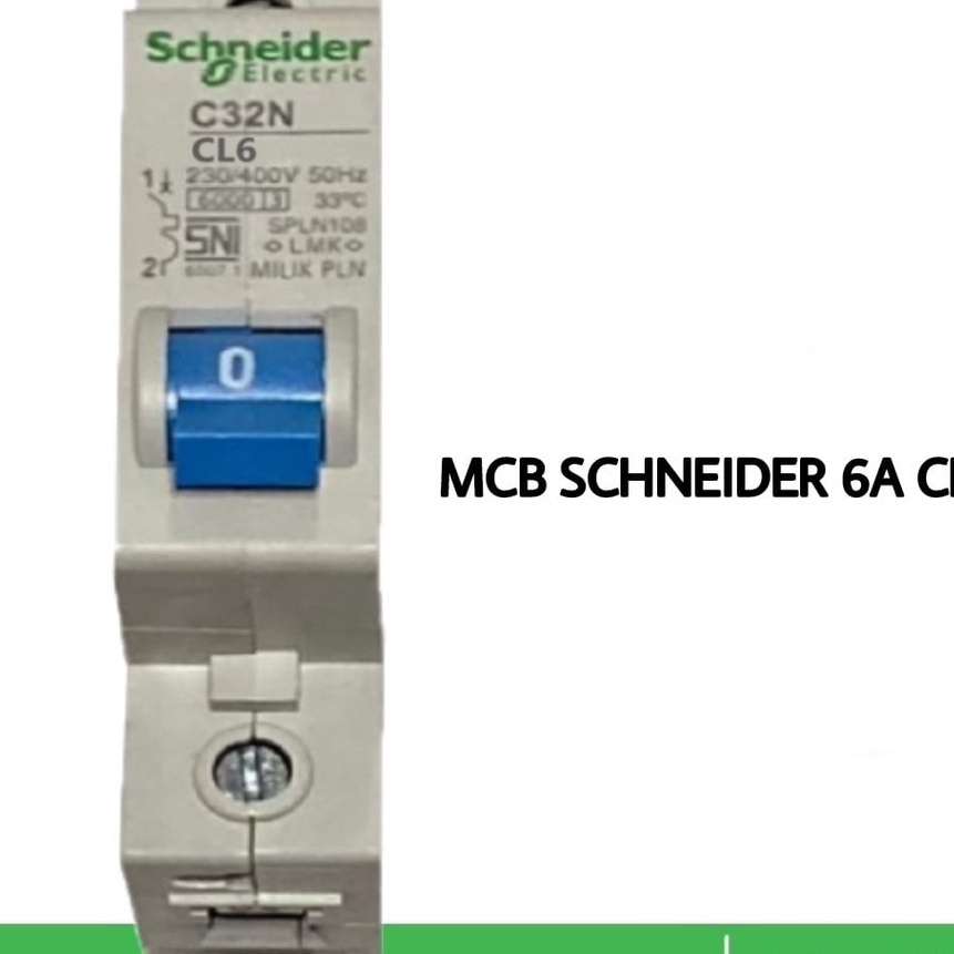 HJ6 MCB 6 AMPERE 6A CL6 C32N BIRU SPLN PLN BENSER 13W 13WATT PEMUTUS ARUS KWH LISTRIK Matur Circuit 