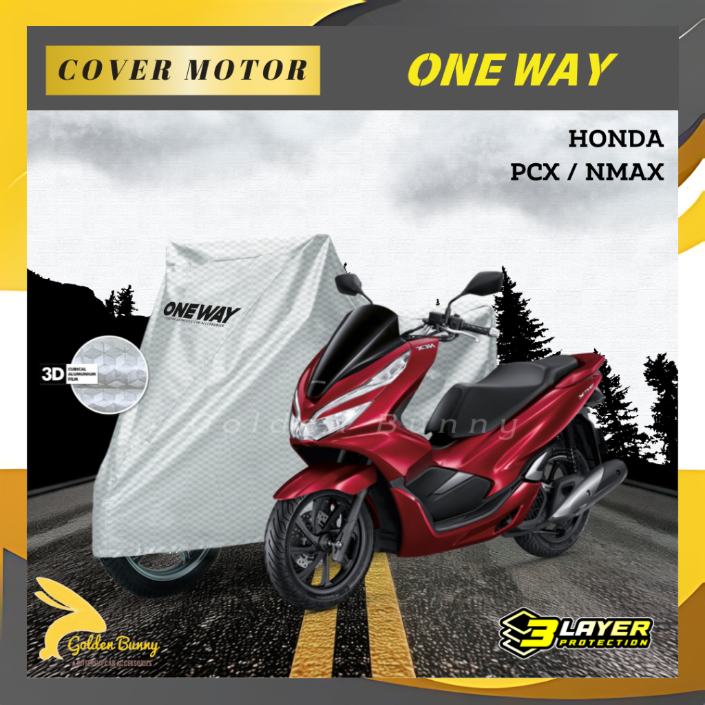 OneWay Cover Sarung Penutup Motor HONDA PCX / NMAX 3 Layer Waterproof Pelindung Motor Anti Air Panas