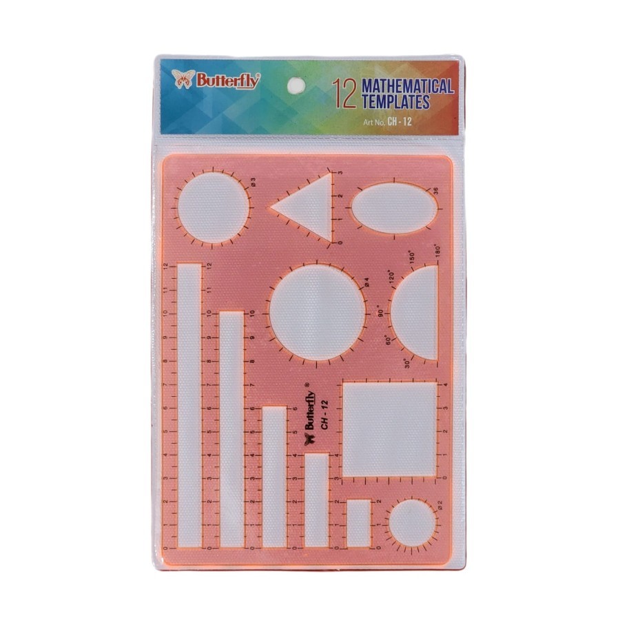 

Penggaris Cetakan Butterfly CH-12 Mathematical Templates Ruler