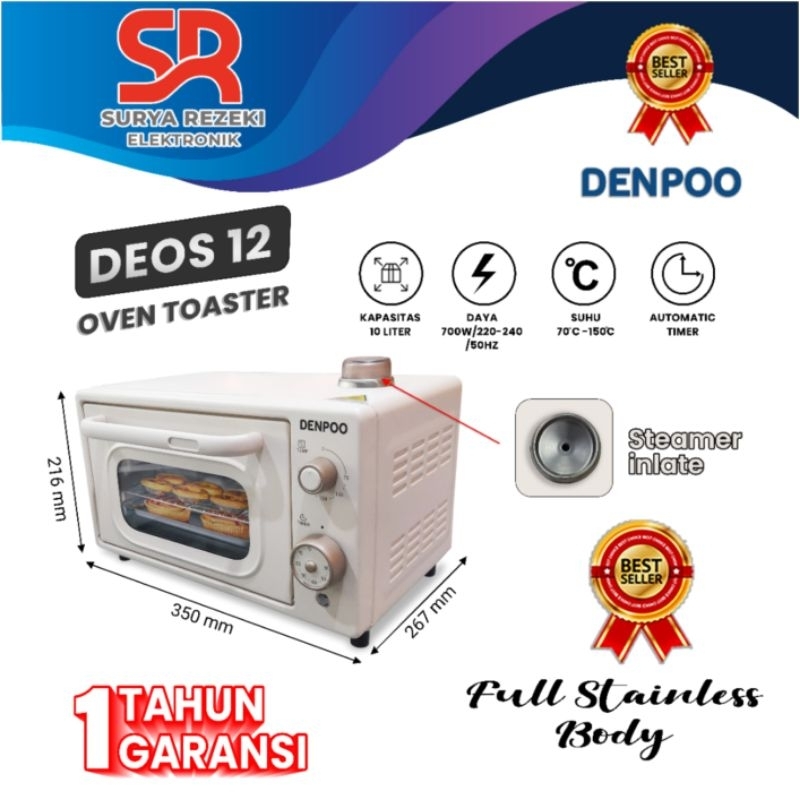 DENPOO OVEN TOASTER ELECTRIC -DEOS 12 OVEN TOASTER ELECTRIC MINI