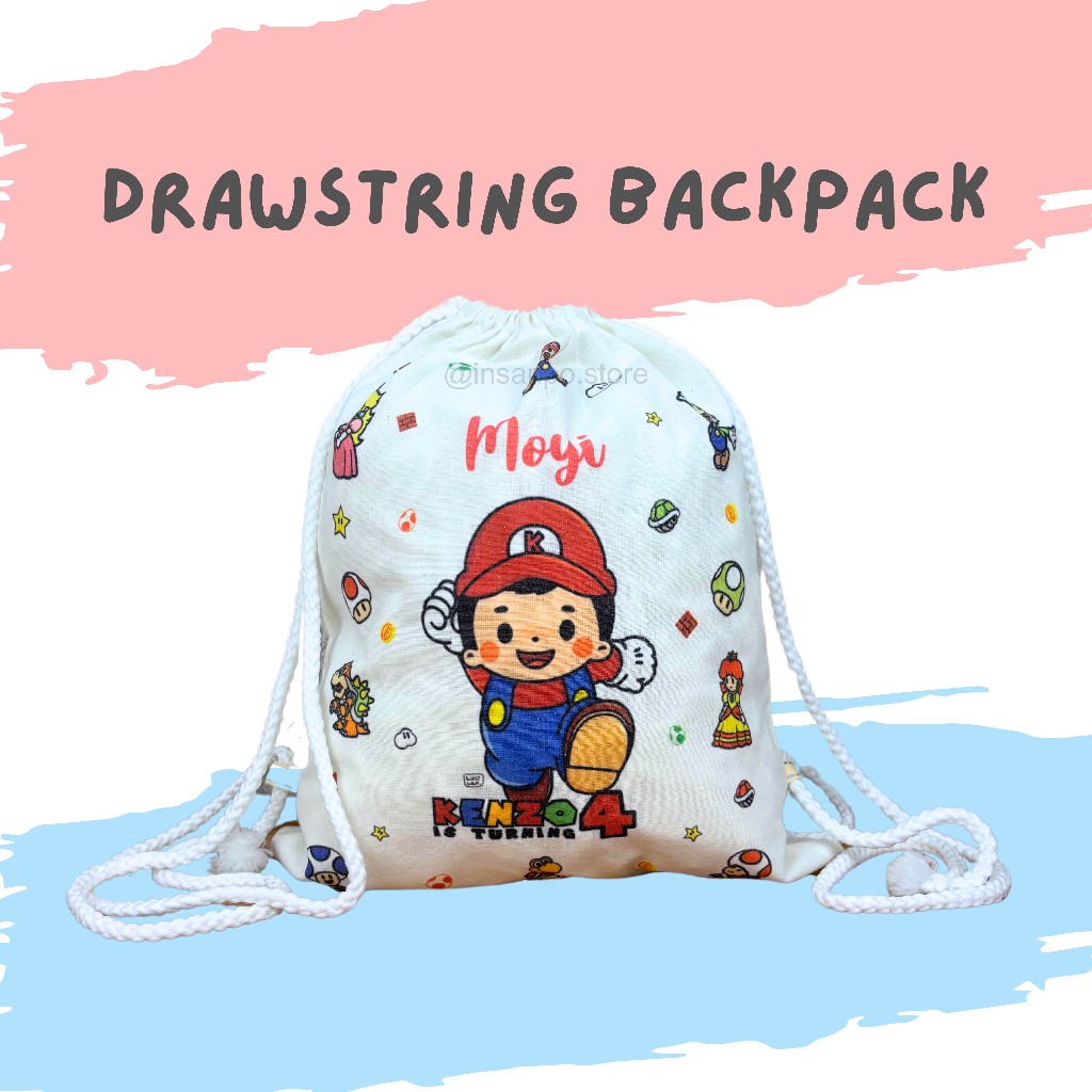 

Goodie bag custom Drawstring Backpack Ukuran 27x36