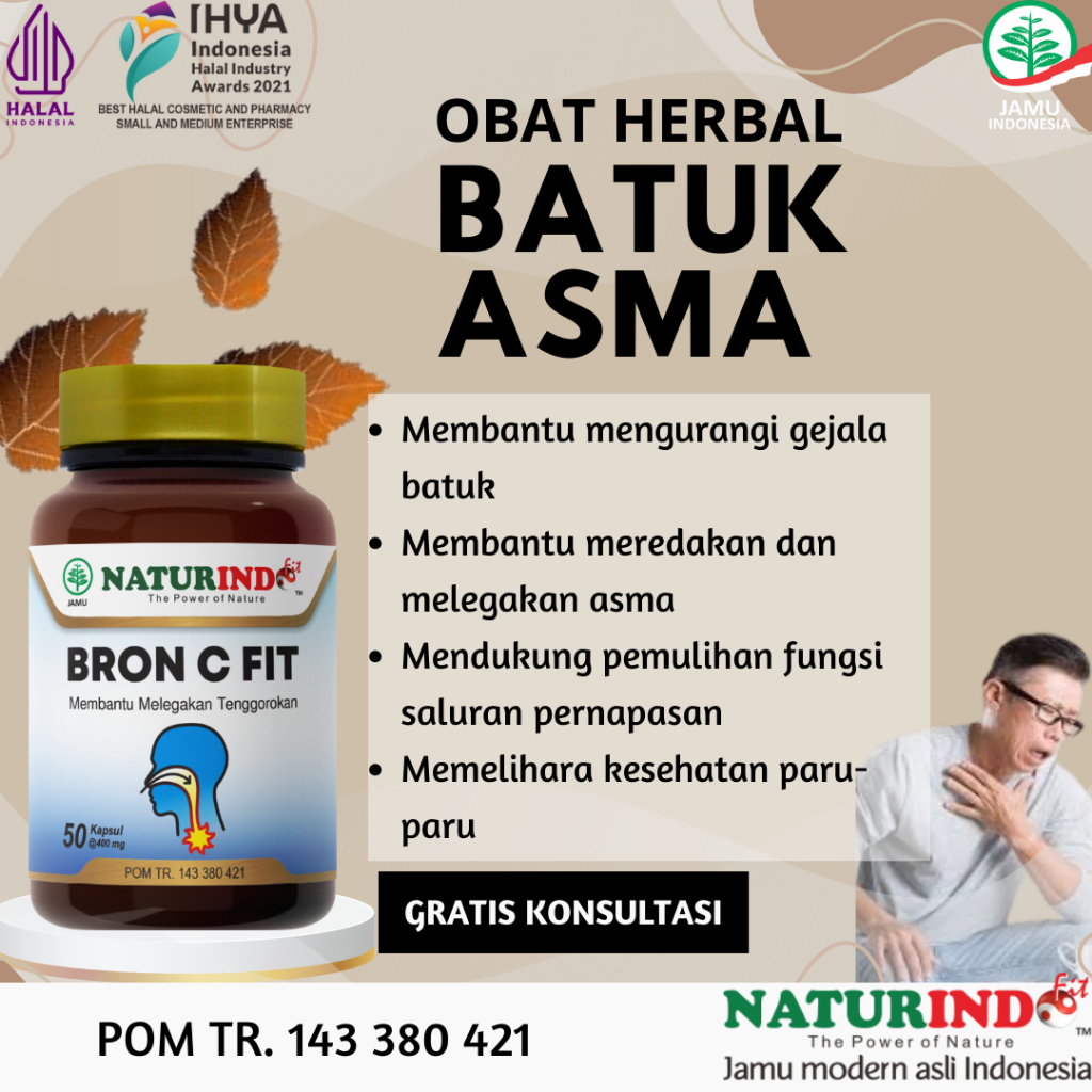 Obat batuk asma ibu anak gurah berdahak pilek tbc paru paru kering herbal sesak nafas ampuh kapsul h