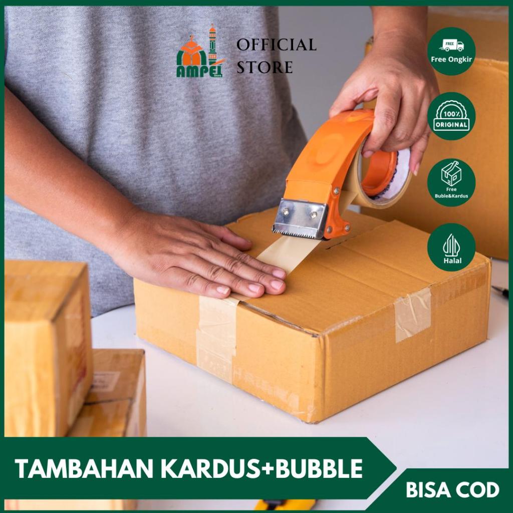 

Packing Tambahan Kardus dan Buble Wrap Fragile Aman Anti Pecah 100% Aman Untuk Keamanan Pesanan Anda