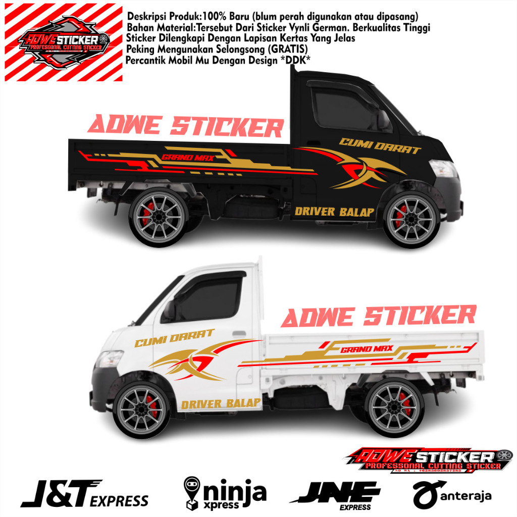 Striping stiker mobil pickup grand max sticker stiker mobil daihatsu pick up grand max