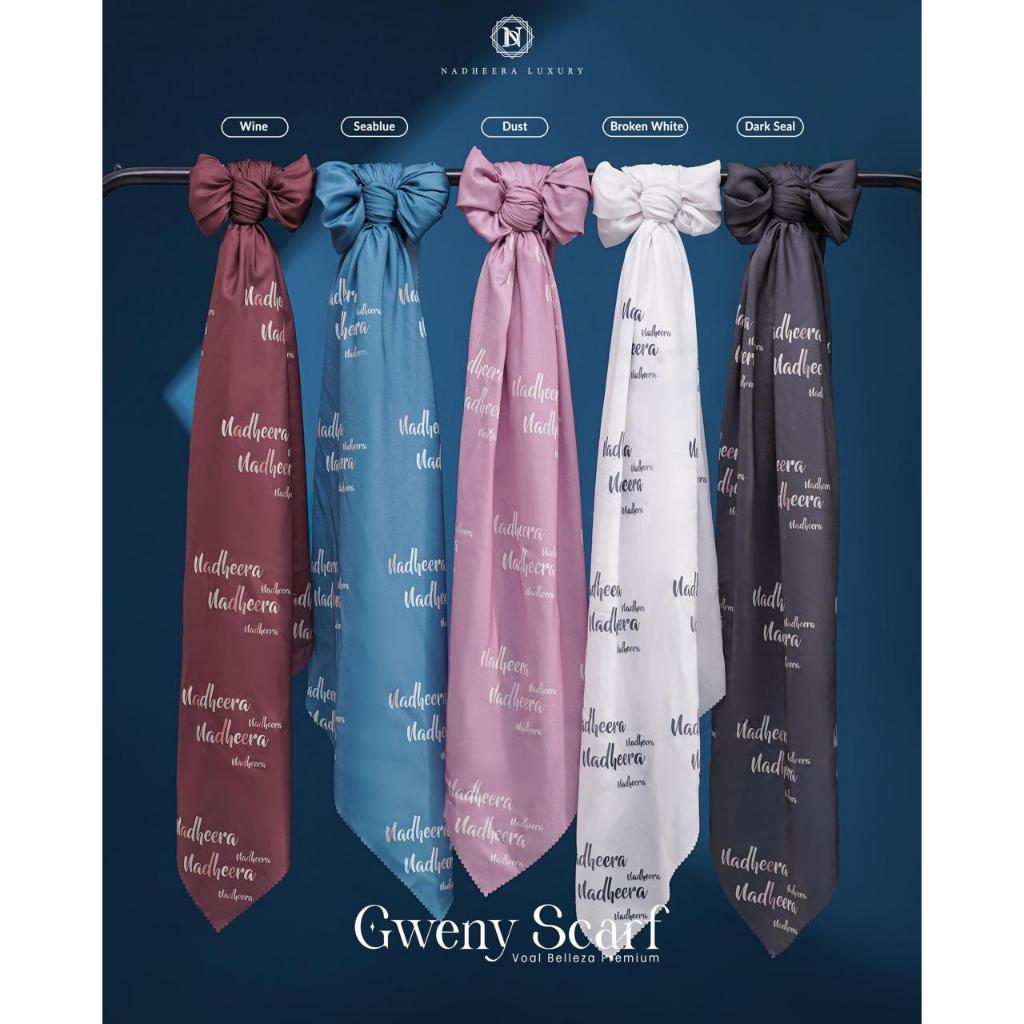 HIJAB Nadheera Luxury seri VOAL BELLEZA PREMIUM GWENY SCARF kerudung jilbab Segi Empat nadira nadera
