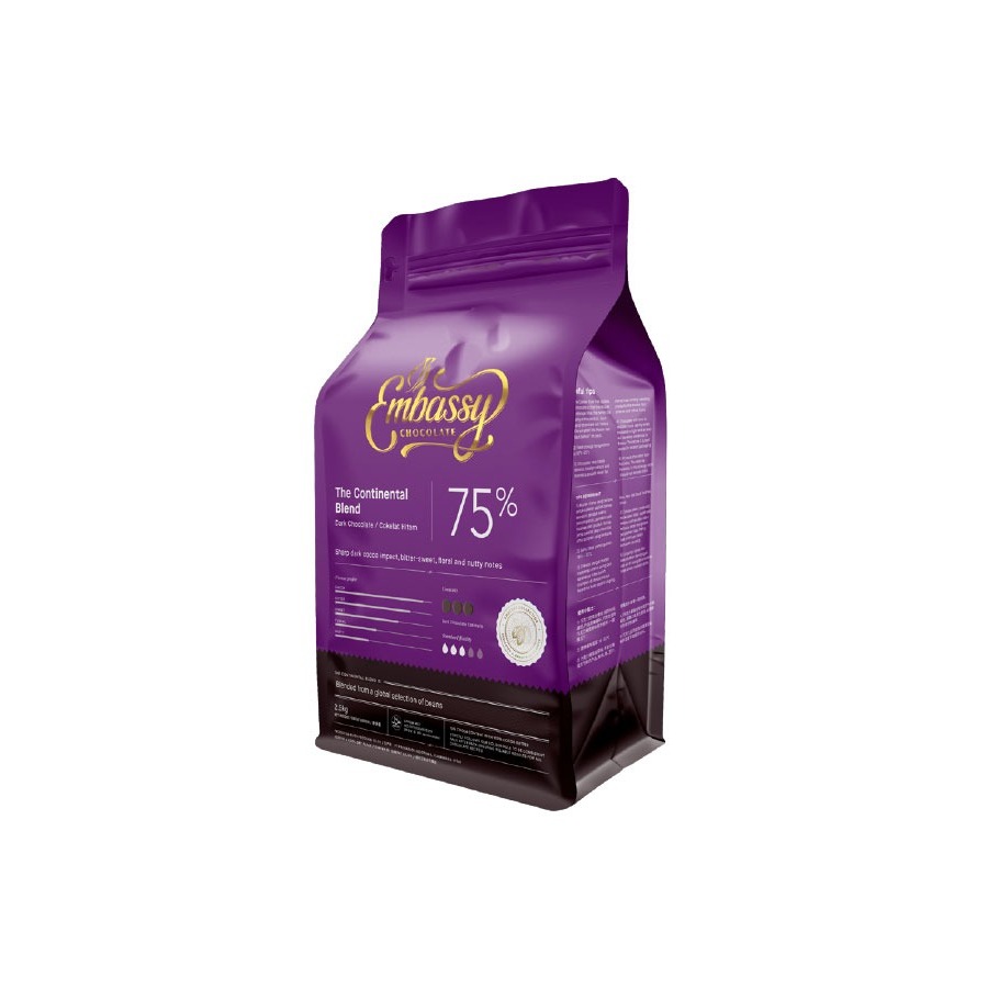 

Embassy Continental Blend 75% Dark Chocolate Couverture 2.5kg